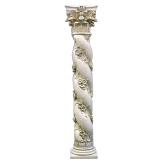 72" H Twisted Rose Pedestal - Architectural Large Pedestals - XoticBrands Home Decor