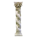 60"H Twisted Rose Pedestal - Architectural Large Pedestals - XoticBrands Home Decor