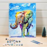Elephant Colorful Paint by Numbers for Adults Kids DIY Canvas Painting Kits - Wall Art Decor - XoticBrands Home Decor