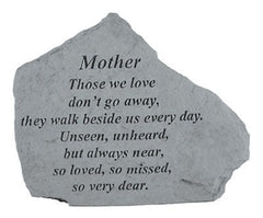 Mother Those We Love Don'T Go Away... Inspirational Garden Stone - XoticBrands Home Decor