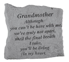 Grandmother Although You Can'T Be Here... Memorial Garden Stone - XoticBrands Home Decor