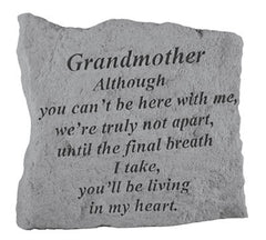 Grandmother Although You Can'T Be Here... Inspirational Garden Stone - XoticBrands Home Decor