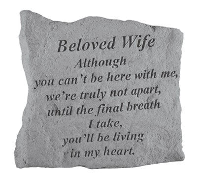 Beloved Wife Although You Can'T Be Here... Inspirational Garden Stone - XoticBrands Home Decor