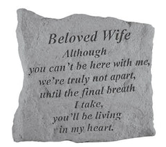 Beloved Wife Although You Can'T Be Here... Inspirational Garden Stone - XoticBrands Home Decor