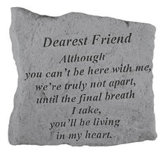 Dearest Friend Although You Can'T Be Here... Inspirational Garden Stone - XoticBrands Home Decor