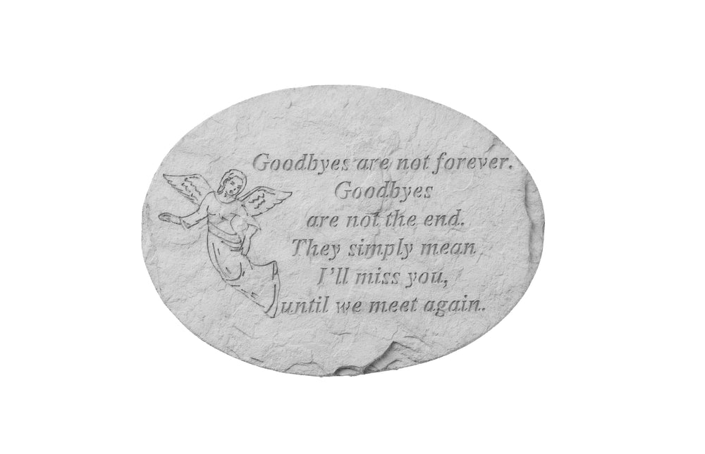 Goodbyes are not forever… Memorial Garden Stone Décor, Memorial & Inspirational, Kayberry, XoticBrands Home Decor