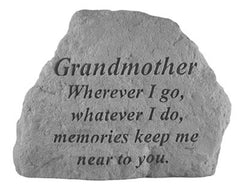 Grandmother Where Ever I Go... Inspirational Garden Stone - XoticBrands Home Decor