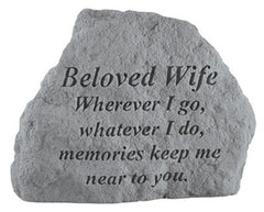 Beloved Wife Where Ever I Go... Memorial Garden Stone - XoticBrands Home Decor