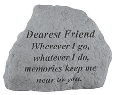 Dearest Friend Where Ever I Go... Inspirational Garden Stone - XoticBrands Home Decor