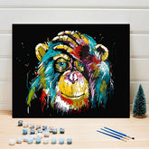 Chimp Monkey Colorful Paint by Numbers for Adults Kids DIY Canvas Painting Kits - Wall Art Decor - XoticBrands Home Decor