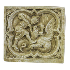 Saint George Quatrefoil Plaque - Wall Plaques - XoticBrands Home Decor