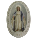Miraculous Medal Plaque Religious Sculpture - XoticBrands Home Decor