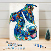 Dog Colorful Paint by Numbers for Adults Kids DIY Canvas Painting Kits - Wall Art Decor - XoticBrands Home Decor