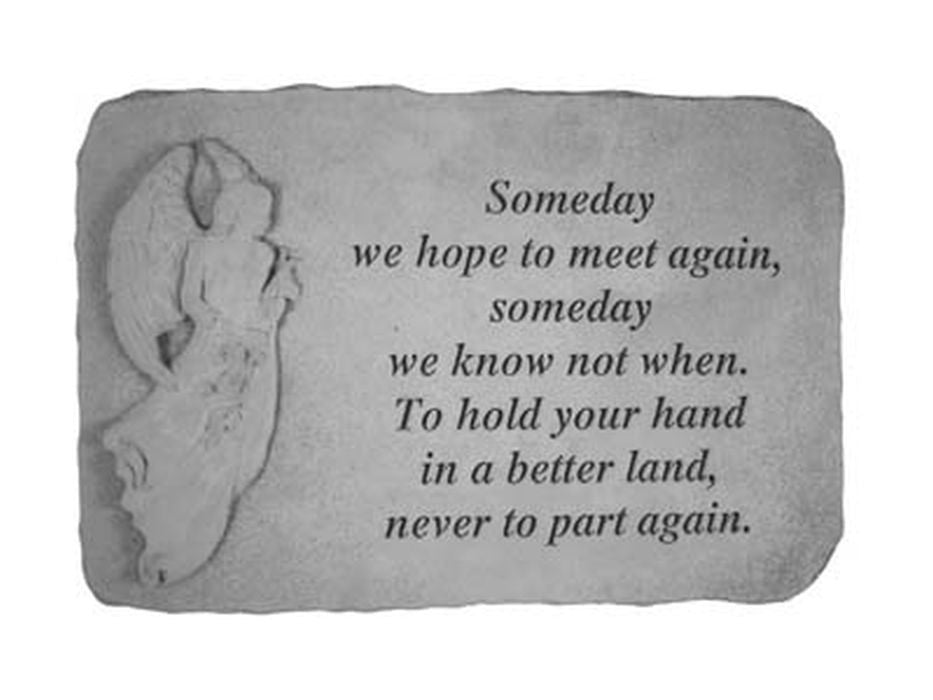 Someday We Hope...(With Standing Angel) Memorial Garden Stone - XoticBrands Home Decor