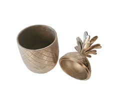 Aluminium Pineapple Storage Decor, Home Accent, XoticBrands, XoticBrands Home Decor