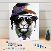 Army cat Colorful Paint by Numbers for Adults Kids DIY Canvas Painting Kits - Wall Art Decor - XoticBrands Home Decor