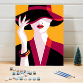 Classic Lady Colorful Paint by Numbers for Adults Kids DIY Canvas Painting Kits - Wall Art Decor - XoticBrands Home Decor
