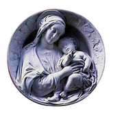 Madonna And Child Round Plaque - Religious Wall Plaques & Brackets - XoticBrands Home Decor