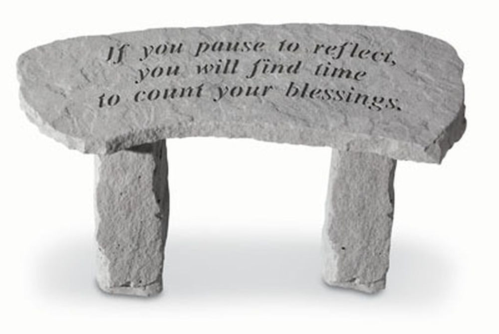 If You Pause To Reflect...(Small Bench) Garden Bench - XoticBrands Home Decor