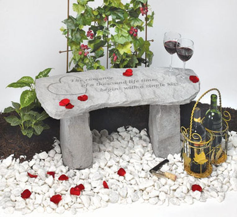 The Romance Of A Thousand...(Small Bench) Garden Bench - XoticBrands Home Decor