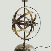 Aluminum Armillary Table Lamp, Home Accent, XoticBrands, XoticBrands Home Decor