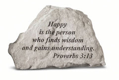 Happy Is The Person Who Finds... Memorial Garden Stone - XoticBrands Home Decor
