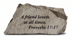 A Friend Loveth At All Times. Inspirational Garden Stone - XoticBrands Home Decor