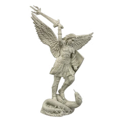 St. Michael W/Sword Fire 38 Religious Sculpture - XoticBrands Home Decor