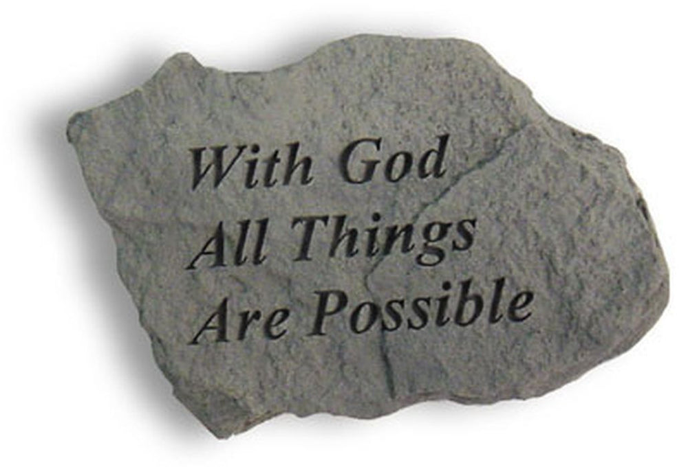 With God All Things Are Possible Memorial Garden Stone - XoticBrands Home Decor