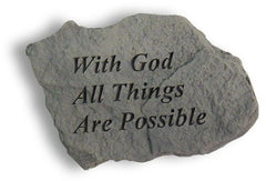 With God All Things Are Possible Inspirational Garden Stone - XoticBrands Home Decor