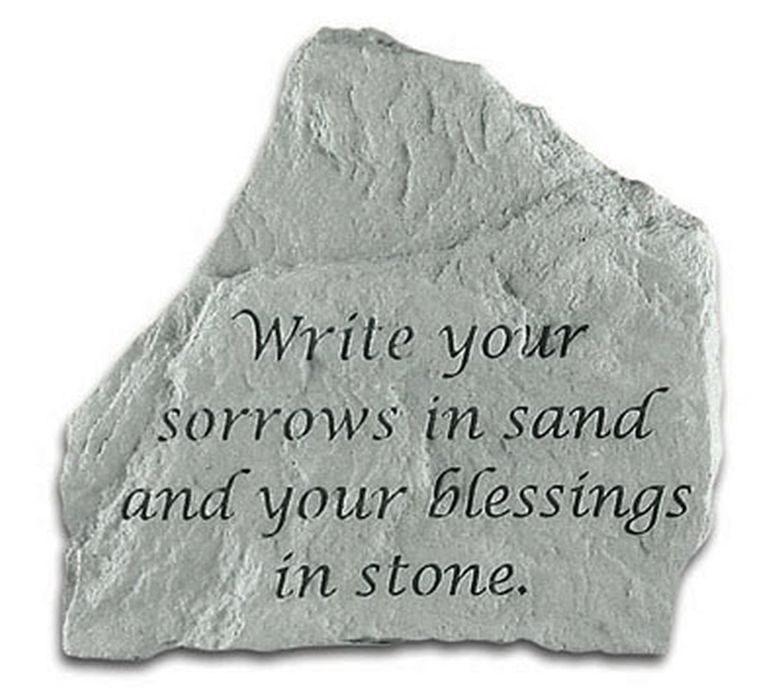 Write Your Sorrows... Memorial Garden Stone - XoticBrands Home Decor