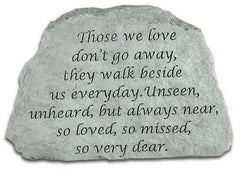 Those We Love Don'T Go Away... Inspirational Garden Stone - XoticBrands Home Decor