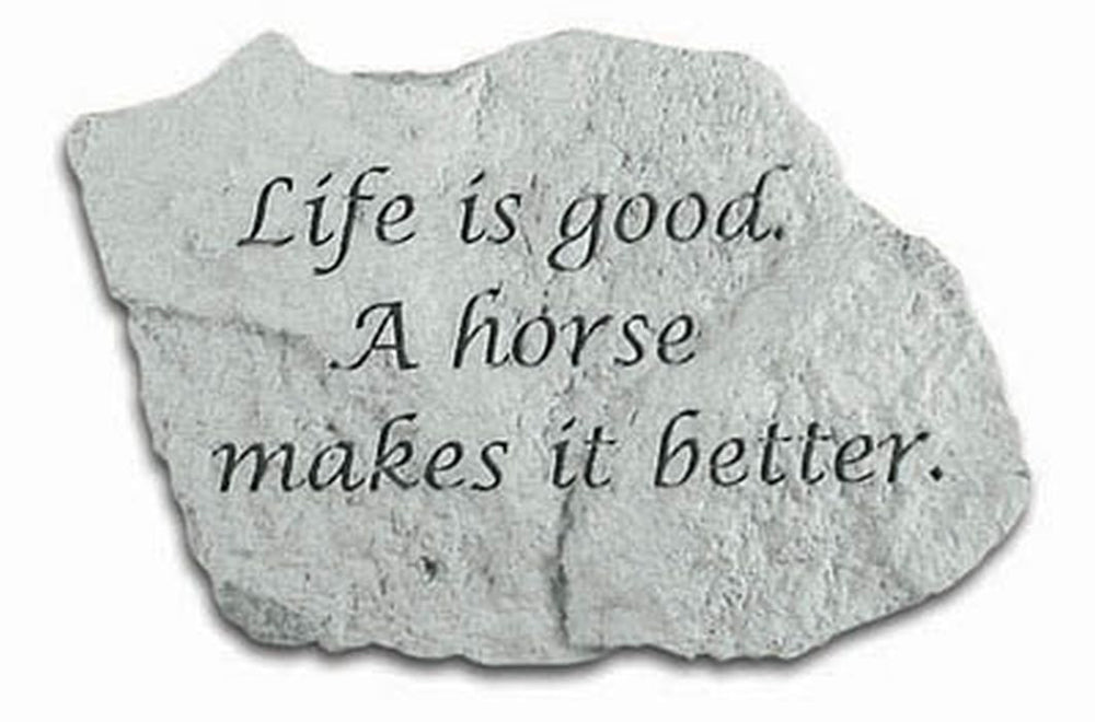 Life Is Good A Horse Is.... Memorial Pet Stone - XoticBrands Home Decor