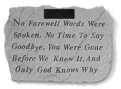 No Farewell Words...Personalized Memorial Pet Stone - XoticBrands Home Decor