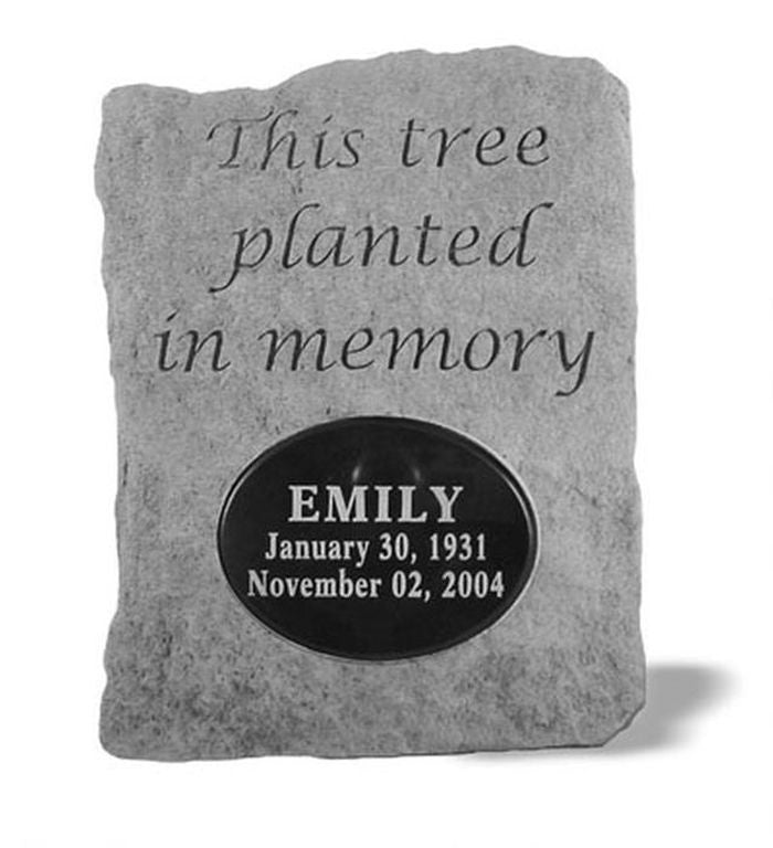 This Tree Planted...W/ Marble Insert Memorial Pet Stone - XoticBrands Home Decor