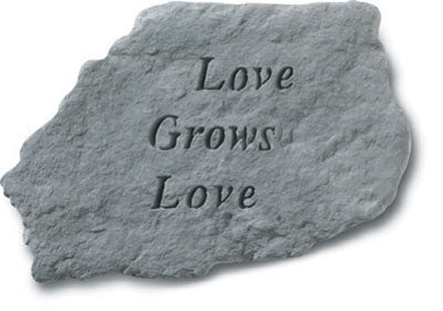 Love Grows Love… Memorial Garden Stone Décor, Memorial & Inspirational, Kayberry, XoticBrands Home Decor