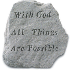 With God All Things… Inspirational Décor, Memorial & Inspirational, Kayberry, XoticBrands Home Decor