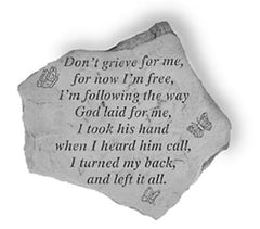 Don'T Grieve For Me... Memorial Garden Stone - XoticBrands Home Decor