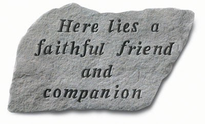 Here Lies A Faithful Friend... Memorial Pet Stone - XoticBrands Home Decor