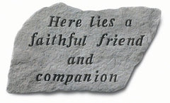 Here Lies A Faithful Friend... Memorial Pet Stone - XoticBrands Home Decor