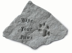 Wipe Your Paws W/ Pawprint Memorial Pet Stone - XoticBrands Home Decor