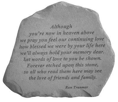 Although you’re now… Memorial Garden Stone Décor, Memorial & Inspirational, Kayberry, XoticBrands Home Decor