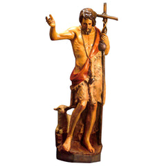St. John The Baptist W/ (Staff & Sheep) Religious Sculpture - XoticBrands Home Decor