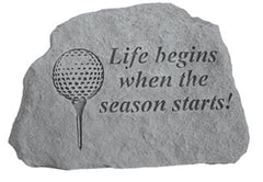 Life Begins...Golf Memorial Garden Stone - XoticBrands Home Decor