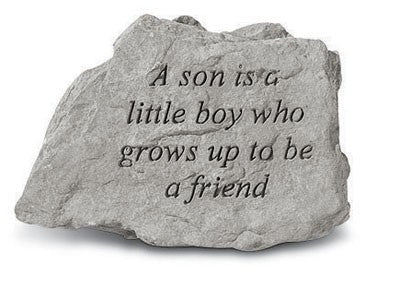 A Son Is A Little Boy Who Grows Up... Inspirational Garden Stone - XoticBrands Home Decor