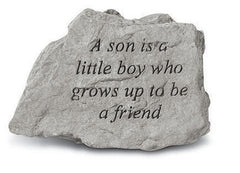 A Son Is A Little Boy Who Grows Up... Memorial Garden Stone - XoticBrands Home Decor