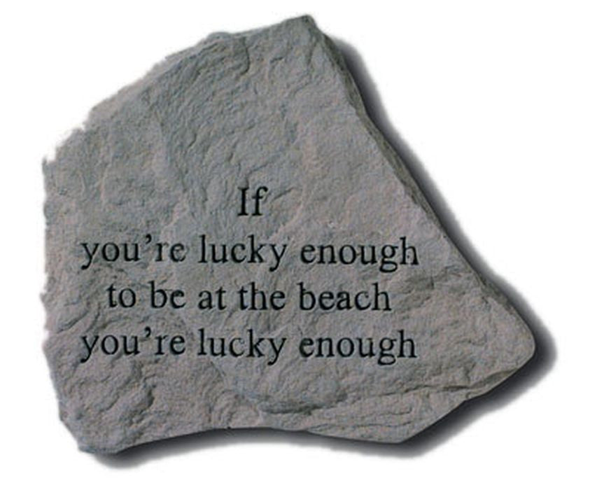 If You'Re Lucky Enough To Be At... Inspirational Garden Stone - XoticBrands Home Decor