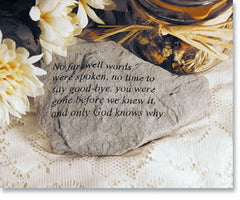 No Farewell Words... Memorial Pet Stone - XoticBrands Home Decor