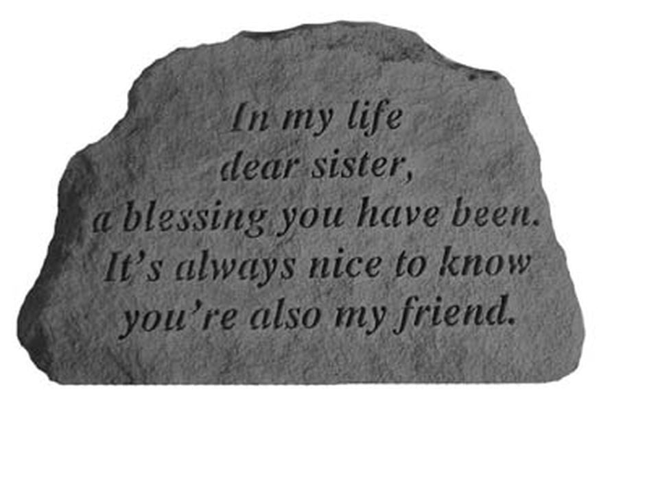 Sister - In My Life... Memorial Garden Stone - XoticBrands Home Decor