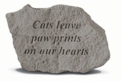 Cats Leave Paw Prints On Our Hearts Inspirational Garden Stone - XoticBrands Home Decor